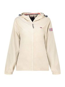 Geographical Norway Kurtka przejściowa "Daril" w kolorze kremowym rozmiar: L. Brązowe kurtki Geographical Norway, l, z aplikacjami, bez kaptura. Za 140,53 zł.