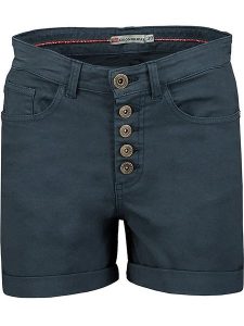 Geographical Norway Bermudy "Pisak" w kolorze granatowym rozmiar: XXL. Niebieskie szorty Geographical Norway, z aplikacjami, ze skóry. Za 96,60 zł.