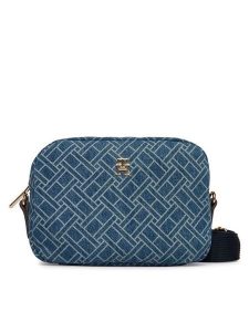 Tommy Hilfiger Torebka Popette Camera Bag Denim Flag AW0AW18610 Niebieski. Niebieskie listonoszki TOMMY HILFIGER, bez wzorów, z denimu, bez dodatków. Za 409,99 zł.