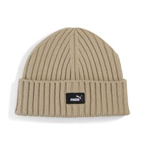 Prążkowana czapka beanie Essentials PUMA. Brązowe czapki Puma, bez wzorów, z dzianiny, eleganckie. Za 79,00 zł.