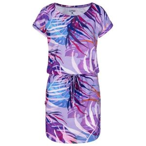 Damska sukienka sportowa Loap Anuma - Letnia elegancja. Czerwone sukienki Lolë, na plażę, na lato, bez wzorów, sportowe, bez kołnierzyka, bez ramiączek, sportowe. Za 160,99 zł.