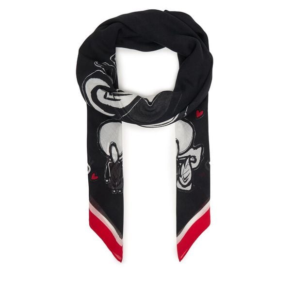 Szal KARL LAGERFELD. Czarne szaliki KARL LAGERFELD, bez wzorów. Za 429,99 zł.