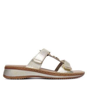 Klapki Ara. Żółte klapki Ara, bez wzorów, bez obcasa. Za 329,99 zł.