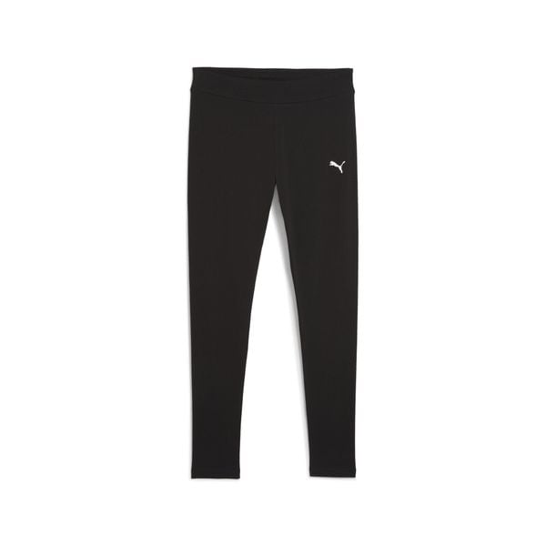 Damskie legginsy Essentials PUMA. Czarne legginsy Puma, bez wzorów, z bawełny, z standardowym stanem, długie. Za 79,00 zł.