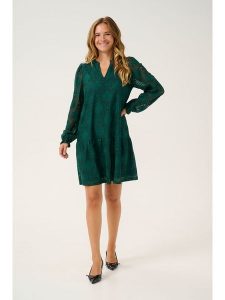 CULTURE Sukienka w kolorze zielonym rozmiar: L. Zielone sukienki Culture, l, bez wzorów, z bawełny, bez kołnierzyka, bez ramiączek, mini. Za 130,99 zł.