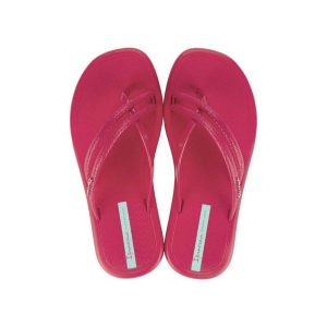 Japonki damskie Ipanema Meu Sol Thon. Czerwone klapki Ipanema, bez wzorów, z materiału, bez obcasa. Za 62,99 zł.