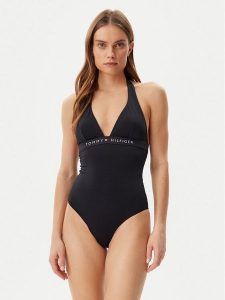 Tommy Hilfiger Strój kąpielowy UW0UW05850 Czarny. Czarne stroje jednoczęściowe TOMMY HILFIGER, bez wzorów, z syntetyku. Za 239,99 zł.