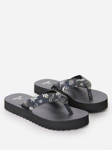 Rip Curl Japonki w kolorze czarnym rozmiar: 38. Czarne klapki Rip Curl, bez wzorów, z otwartym noskiem, bez obcasa. Za 100,99 zł.