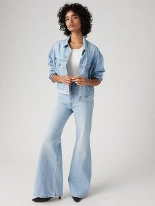 Levi's Dżinsy "Ribcage" - Flared fit - w kolorze błękitnym rozmiar: W29/L34. Niebieskie jeansy Levi's®, z aplikacjami, z podwyższonym stanem. Za 259,54 zł.