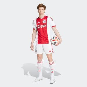 Koszulka piłkarska ADIDAS Ajax Amsterdam 25/26 domowa. Bluzki ADIDAS, m, bez wzorów, sportowe, bez kołnierzyka, bez ramiączek. Za 339,99 zł.