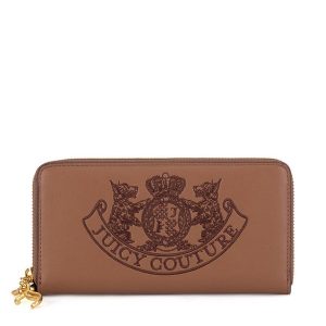 Portfel Juicy Couture. Brązowe portfele Juicy Couture, bez wzorów. Za 159,99 zł.