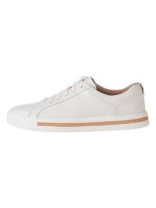Clarks Skórzane sneakersy "Un Maui Lace" w kolorze białym rozmiar: 40. Białe trampki Clarks, bez wzorów, bez zapięcia. Za 249,95 zł.