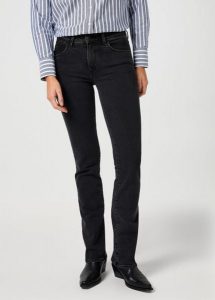 DAMSKIE SPODNIE WRANGLER BOOTCUT SULTRY BLACKOUT 112364507. Jeansy Wrangler, bez wzorów, z jeansu. Za 219,99 zł.