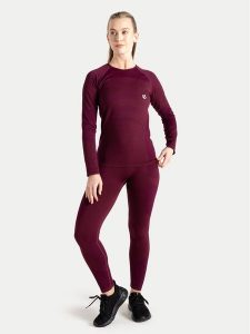 Dare2B Komplet bielizny termoaktywnej In The Zone III Bl Se DWU415 Bordowy Slim Fit. Czerwone biustonosze DARE2B, bez wzorów, z syntetyku. Za 179,99 zł.