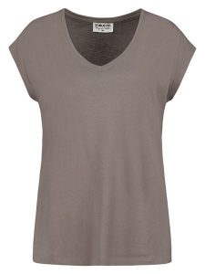 Sublevel Koszulka w kolorze beżowym rozmiar: XL. Brązowe bluzki Sublevel, xl, bez wzorów, bez kołnierzyka, bez ramiączek. Za 43,99 zł.