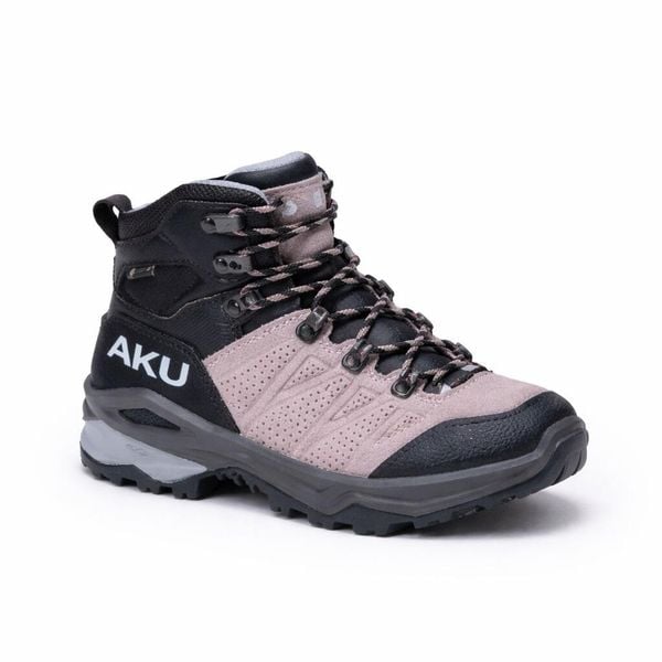 Buty sportowe trekkingowe damskie Aku Adapta Gore-tex. Czarne buty trekkingowe Aku, z gore-texu, bez zapięcia. Za 399,00 zł.