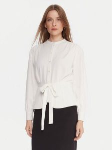 French Connection Koszula 72ZBU Biały Regular Fit. Białe koszule French Connection, bez wzorów, z syntetyku, bez kołnierzyka, bez ramiączek. Za 399,99 zł.