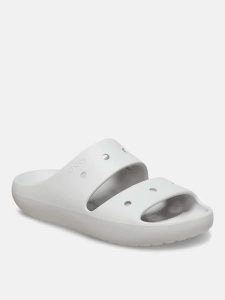 Crocs Klapki "Classic" w kolorze szarym rozmiar: 37/38. Szare klapki Crocs, bez wzorów, z otwartym noskiem, bez obcasa. Za 129,95 zł.