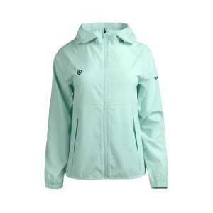 Lekka kurtka wiatrówka ENNA, oddychająca i wodoodporna z kapturem. Niebieskie kurtki Izas, bez wzorów, z kapturem. Za 278,22 zł.