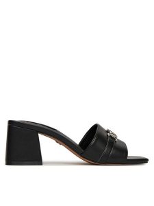Nine West Klapki R25SS04465 Czarny. Czarne klapki Nine West, bez wzorów, z materiału, bez obcasa. Za 137,99 zł.