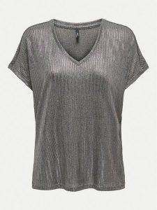 ONLY Bluzka Mirinda 15333628 Szary Regular Fit. Szare bluzki ONLY, xs, bez wzorów, z syntetyku, bez kołnierzyka, bez ramiączek. Za 69,99 zł.