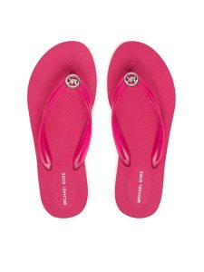 MICHAEL Michael Kors Japonki Posie Flip Flop 40S6PSFA3Q Różowy. Czerwone klapki MICHAEL Michael Kors, bez wzorów, z syntetyku, bez obcasa. Za 319,99 zł.