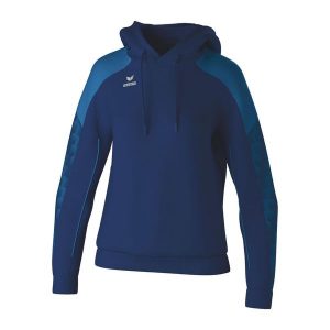 Bluza damska z kapturem Erima Evo Star. Niebieskie bluzy Erima, bez wzorów, z materiału, z kapturem. Za 243,00 zł.