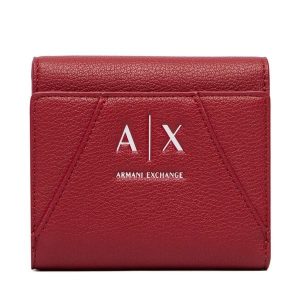 Portfel Armani Exchange. Czerwone portfele Armani Exchange, bez wzorów. Za 299,99 zł.