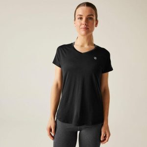Koszulka sportowa z krótkim rękawem damska Vigilant. Brązowe koszulki sportowe Dare 2b, bez wzorów, bez ramiączek, na fitness i siłownię. W wyprzedaży za 59,99 zł.