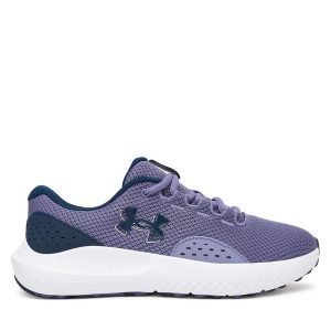 Buty do biegania Under Armour. Fioletowe buty sportowe Under Armour, bez wzorów, bez zapięcia, do biegania. Za 259,99 zł.