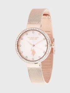 U.S. Polo Assn. Zegarek kwarcowy w kolorze różowozłoto-białym rozmiar: onesize. Białe, analogowe zegarki U.S. Polo Assn. Za 217,99 zł.