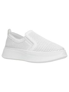 Wojas Skórzane sneakersy w kolorze białym rozmiar: 39. Białe trampki Wojas, bez wzorów, ze skóry, bez zapięcia. Za 250,35 zł.