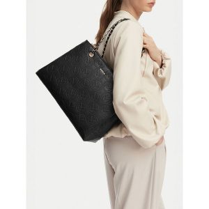 Torebka MEXX. Czarne shopper bag Mexx, bez wzorów, bez dodatków. Za 249,99 zł.