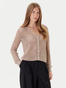 Morgan Kardigan 242-MAGATHE Beżowy Regular Fit. Brązowe kardigany Morgan, z wiskozy. Za 159,99 zł.