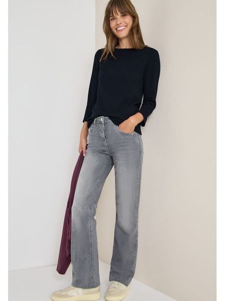 Cecil Koszulka w kolorze granatowym rozmiar: M. Niebieskie bluzki Cecil, m, bez wzorów, z bawełny, bez kołnierzyka, bez ramiączek. Za 69,58 zł.