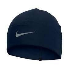 Czapka polarowa termiczna Nike. Niebieskie czapki Nike, bez wzorów, z materiału, eleganckie. Za 129,99 zł.