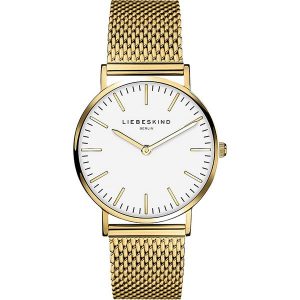 Liebeskind Zegarek kwarcowy w kolorze złoto-białym rozmiar: onesize. Białe, analogowe zegarki Liebeskind. Za 334,60 zł.