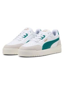 Puma Sneakersy "Shuffle Downtown" w kolorze biało-zielonym rozmiar: 40. Białe trampki Puma, bez wzorów, bez zapięcia. Za 126,75 zł.