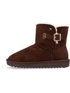 Wrangler Botki zimowe "Elsa" w kolorze brązowym rozmiar: 41. Brązowe botki Wrangler, na zimę, bez wzorów, bez obcasa, bez zapięcia. Za 165,31 zł.