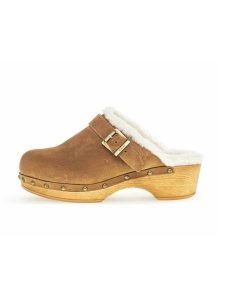 Gabor Skórzane kapcie w kolorze jasnobrązowym rozmiar: 36. Brązowe kapcie Gabor, bez wzorów, z materiału. Za 140,53 zł.