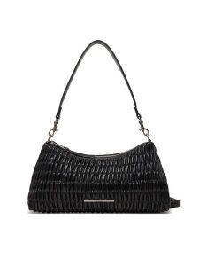 Calvin Klein Jeans Torebka Ruched Layla Shoulder Bag LV04K3088G Czarny. Czarne torebki klasyczne Calvin Klein Jeans, bez wzorów, z jeansu, bez dodatków. Za 319,99 zł.