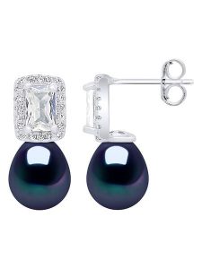 Pearline Srebrne kolczyki-wkrętki z perłami rozmiar: onesize. Niebieskie kolczyki Pearline, z cyrkonią, srebrne. Za 304,99 zł.