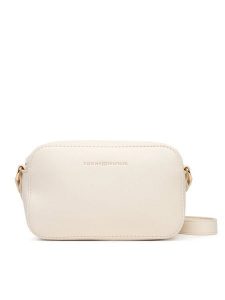 Tommy Hilfiger Torebka Th Logo Camera Bag AW0AW18115 Écru. Listonoszki TOMMY HILFIGER, bez wzorów, ze skóry, bez dodatków. Za 409,99 zł.
