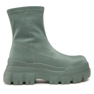 Botki Jenny Fairy. Zielone botki Jenny Fairy, bez wzorów, bez obcasa, na płaskiej podeszwie, bez zapięcia. Za 149,99 zł.