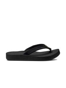 Reef Japonki "Reef Cushion Breeze" w kolorze czarnym rozmiar: 42,5. Czarne klapki Reef, bez wzorów, z otwartym noskiem, bez obcasa. Za 153,71 zł.