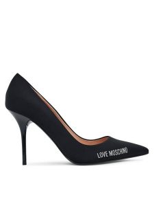 LOVE MOSCHINO Szpilki JA10299G1NIM000040 Czarny. Czarne szpilki LOVE MOSCHINO, bez wzorów, z materiału, bez obcasa. Za 649,99 zł.