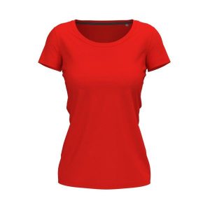 Damska Koszulka Z Okrągłym Dekoltem Claire. Czerwone bluzki STEDMAN, xl, bez wzorów, sportowe, bez kołnierzyka, bez ramiączek. Za 57,99 zł.