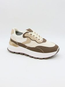 Bellucci Sneakersy w kolorze brązowo-beżowym rozmiar: 41. Brązowe trampki Bellucci, bez wzorów, bez zapięcia. Za 100,99 zł.