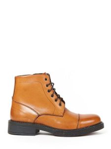 Frank Daniel Skórzane botki w kolorze jasnobrązowym rozmiar: 40. Brązowe botki Frank Daniel, bez wzorów, ze skóry, bez obcasa, bez zapięcia. Za 293,59 zł.