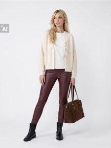 Legginsy z imitacji skóry - czerwony. Czerwone legginsy Sinsay, bez wzorów, ze skóry. Za 39,99 zł.